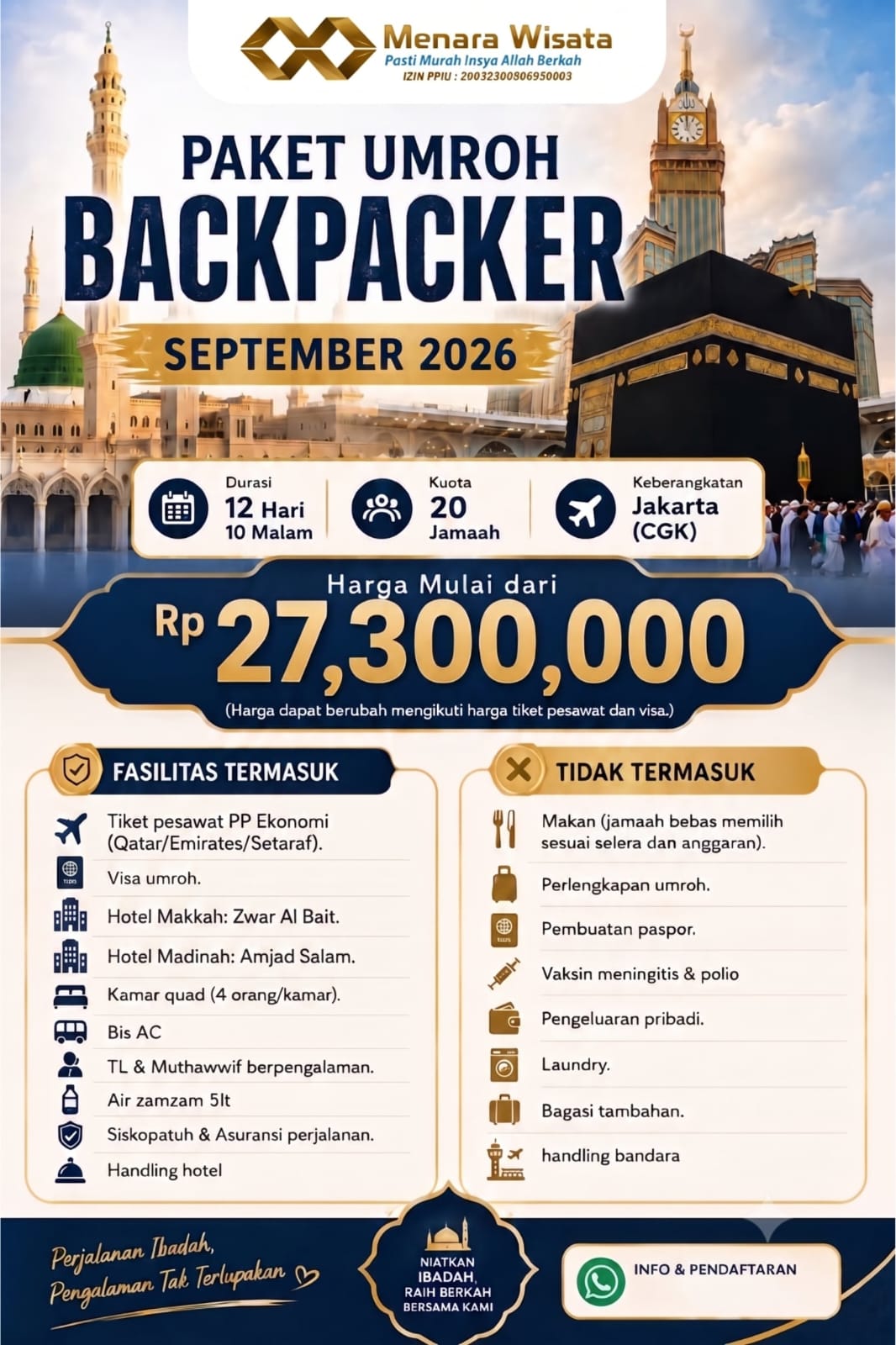 Traveling Umroh Backpacker, Lebih Leluasa !
