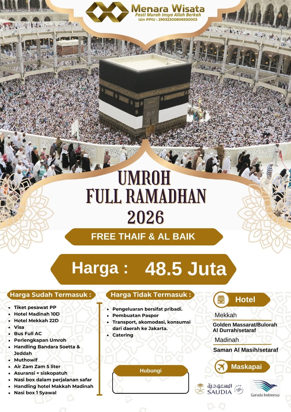 Paket Umroh Full Ramadhan 2026